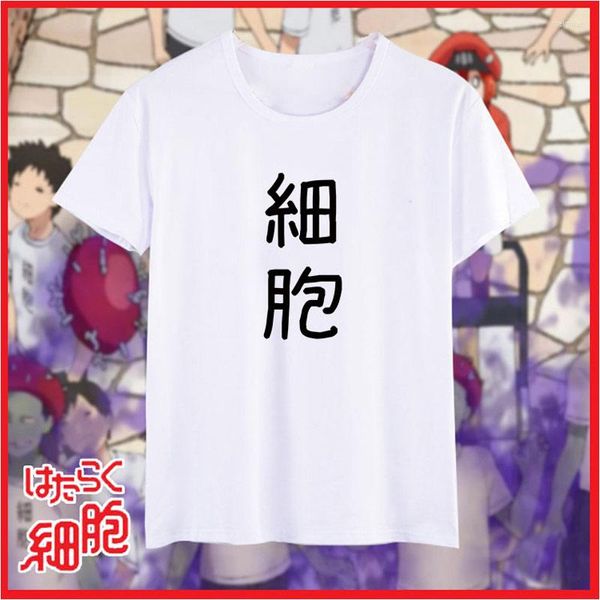 T-shirts pour hommes cellules au travail chemise Anime érythrocytes Cosplay T-shirts Hataraku Saibou coton à manches courtes hauts T-shirts femmes hommes