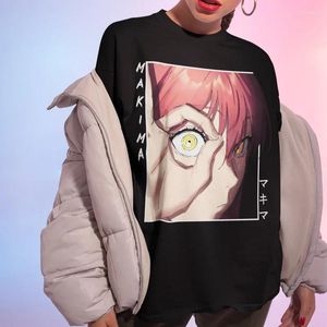 T-shirts homme tronçonneuse homme Makima yeux mignon Anime T-shirts vêtements Kawaii japonais Manga Denji Aki puissance t-shirt surdimensionné