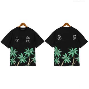 T-shirts pour hommes Chao Brand Angel Letter Impression par pulvérisation directe T-shirt à manches courtes Palm Tree Net Rouge Jeunesse Printemps et été Tshirtfactory1iha5