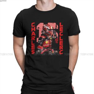 T-shirts masculins Charles Leclerc F1 Hip Hop Tshirt New Car Style Tops Tops de loisirs Chauffeur de loi sur les hommes Special Gift 5 GYGYU 0WD5