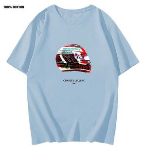 Camisetas de hombre Charles Leclerc camiseta de mujer de manga corta Top 100 algodón de gran tamaño Y2k ropa divertida ropa de videojuegos camisetas 230408fqh4