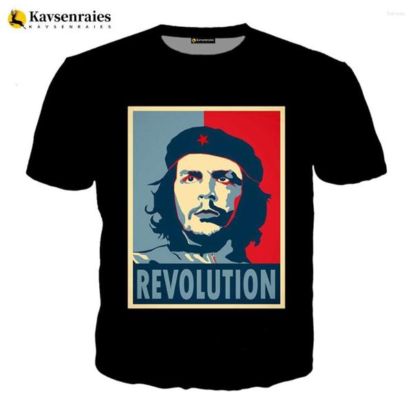 T-shirts pour hommes Che Guevara 3D Imprimer Chemise Hommes Femmes Mode d'été à manches courtes drôle Hipster Cool T-shirt Graphique Streetwear Tops