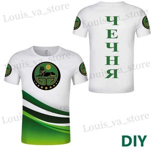 Camisetas para hombres Chechenia Diy fr Custom Men Ichkeria T Shirts Grozny Argun República Chechen República Independiente Jersey Islamic Mens Clothing T240419