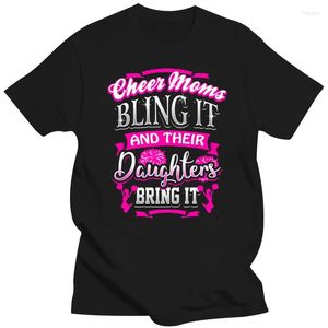 Camisetas para hombre Cheer Mom Daughter Cheerleader Regalo de animadora Camiseta de béisbol O Neck Custom Fit Men Shirt 2023 Gents Funky