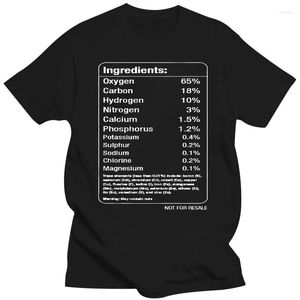 T-shirts pour hommes Chemistry Shirt Elements Of The Human Body Men Typography Science By Uchi Clothing