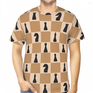 T-shirts pour hommes échecs sur échiquier Polyester impression 3D conception chemise Sports de plein air vêtements à séchage rapide t-shirts de rue décontractés