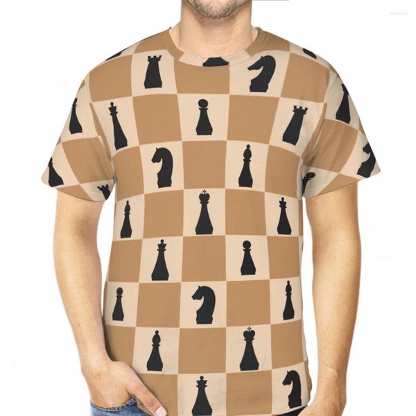 Camisetas para hombre ajedrez en tablero de ajedrez camisa con diseño de impresión 3D de poliéster ropa de secado rápido para deportes al aire libre camisetas informales de calle