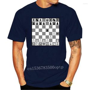 T-shirts voor heren Schaakshirt - Fools Mate Board Layout Klassieke wiskundeset