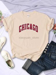 T-shirts pour hommes Chicago American City T-shirt respirant col rond créativité tout mathématique hauts à manches courtes dans le style vintage street womans 240319