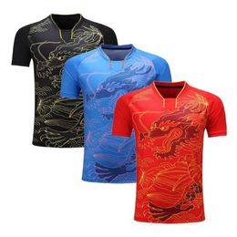 Heren T-Shirts China draak tafeltennis shirt Mannen badminton jerseys ping pong sport T-shirt polyester Dry-Cool Ma Long tafeltennis t-shirt 230607