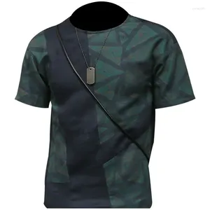 T-shirts pour hommes Style ethnique chinois T-shirt tendance à manches courtes coupe ajustée tenue décontracté vêtements épissage coloré rétro