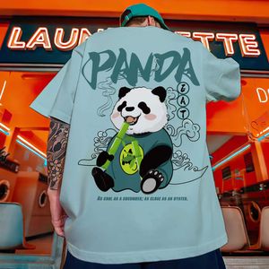 Camisetas para hombres Camiseta para hombres chino Año Nuevo 3d Panda estampado Ropa para hombre Summer Top de manga corta Camiseta de camiseta de gran tamaño de gran tamaño