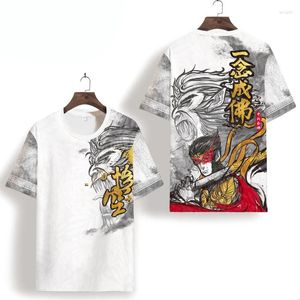 T-shirts pour hommes Style chinois 3D Impression numérique Mode Chemise à manches courtes Qualité d'été Creux Respirant Glacé Cool Hommes XS-7XL