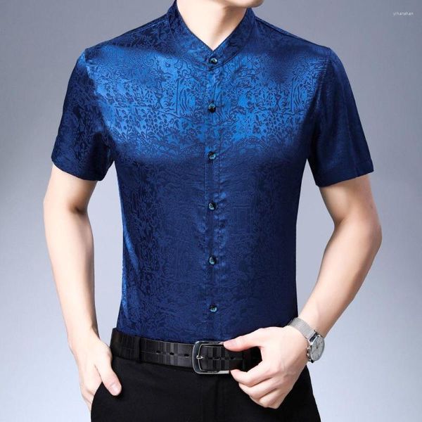 T-shirts pour hommes Style chinois Simple Atmosphere Tops Summer Middle Youth Manches courtes T-shirt polyvalent absorbant l'humidité W5584