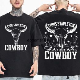 Camisetas para hombres Chris Stapleton Moda superior Harajuku Hip Hop Música country occidental O-cuello Manga corta Hombre Mujer Camisas Fans GiftH24220