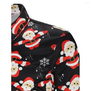 T-shirts pour hommes cadeau de Noël hommes T-Shirt décontracté flocons de neige Santa doux imprimé chemise haut chemisier