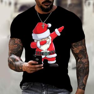 Heren t shirts kerst carnaval heren t-shirt 3D printen hiphop humor santa claus cool en knappe straatmodekleding