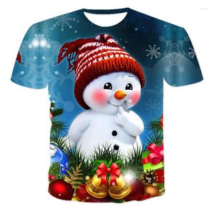 T-shirts pour hommes Fête de Noël Happy And Women's Carnival T-shirt 3D Imprimé Hip-hop Personnalité Crewneck Mode Vêtements à manches courtes