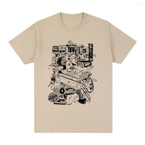 Camisetas para hombre, camiseta Vintage Chungking Express, película clásica china, ropa de calle, Camiseta de algodón para hombre, camisetas para mujer