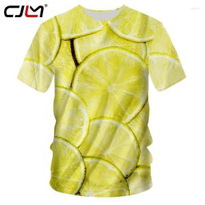 T-shirts pour hommes CJLM 3D Creative Lemon Man T-shirt à col rond imprimé pour hommes T-shirt gothique T-shirt unisexe recommandé