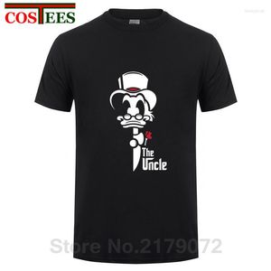 Mannen T Shirts Klassieke Cartoon De Oom Duck Shirt Mannen Volwassen Donald Guys Zwart Korte Mouw O-hals Custom T-shirt Man Merk Kleding Jongen