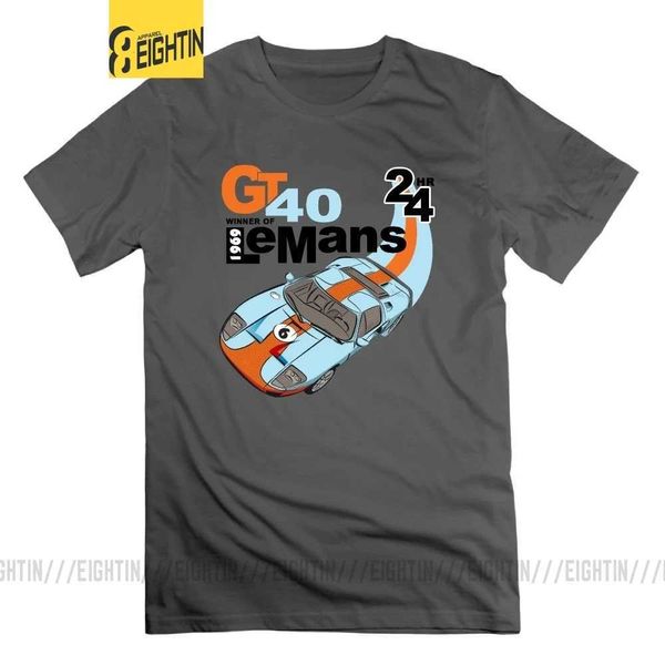 T-shirts masculins classiques Ford GT40 T-shirt pour hommes vêtements vintage plus t-shirts t-shirts impressionnants 100% coton à manches courtes T240425