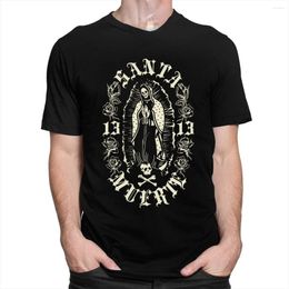 Heren t shirts klassieke gotische santa muerte 13 t -shirt mannen dame van het heilige doodshirt