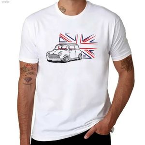 T-shirts masculins classiques Mini Cooper Austin British Flag T-shirt Summer Flat Pull Mensl2405