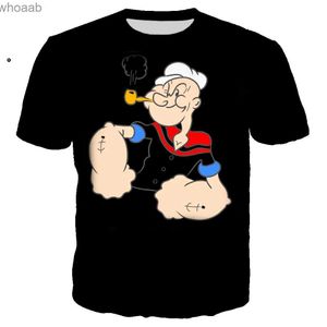 T-shirts voor heren Klassieke Popeye-collectie T-shirt Heren Dames 3D-bedrukte shirts Hiphop Casual streetwear Zomertops 240130