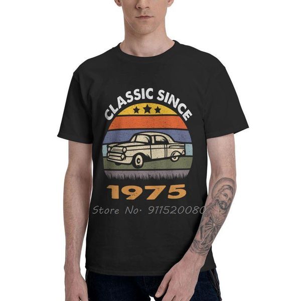 Camisetas clásicas para hombre desde 1975, camiseta de regalo de cumpleaños a la moda, camiseta de manga corta de Hip Hop, camisetas de algodón para hombre, camisetas GiftMen'