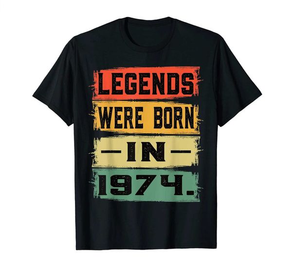 Camisetas para hombres Clásico Vintage Nacido en 1974 Retro Estilo de los años 70 Año de cumpleaños Camiseta Hombres Mujeres Camiseta unisex Tops Streetwear Comfort Summer Tee