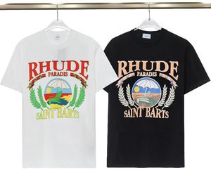 T-shirts pour hommes Classique Blanc Noir Rhude Designer t-shirt D'été À Manches Courtes Saint Barth Hommes Femmes T-shirt Tee Hommes Vêtements Pubk