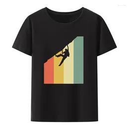 T-shirts voor heren Klimmen Bergbeklimmen Y2k Katoenen T-shirts Klimmer Basic Stijl Koszulki Camiseta Hombre Patroon Nieuwigheid O-hals Gedrukt T-shirt