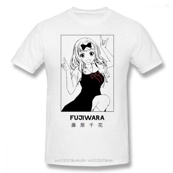 Camisetas para hombre, ropa Kaguya Sama Love Is War Miyuki Shinomiya Fujiwara Anime Red CHIKA, camiseta de manga corta a la moda