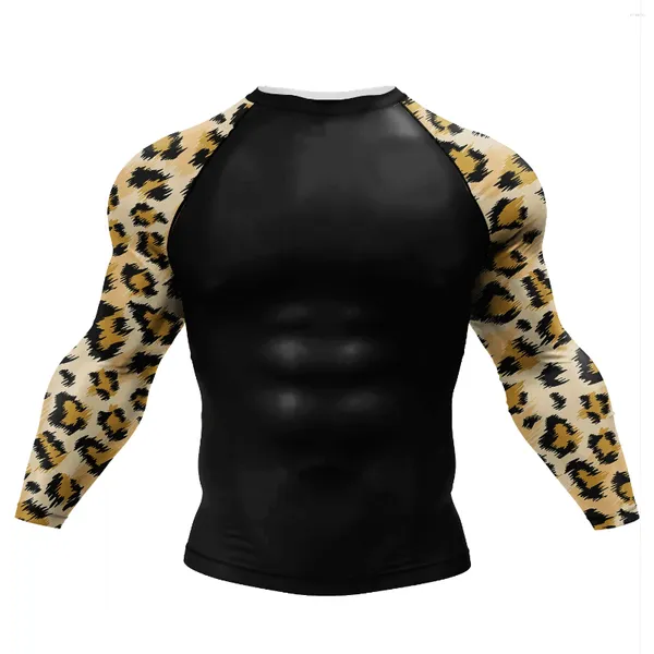 Camisetas para hombres Fabricante de ropa Personalizado Cody Lundin MMA BJJ Rash Guard Camiseta de manga larga Impresión de fitness Tops florales Protección ultravioleta