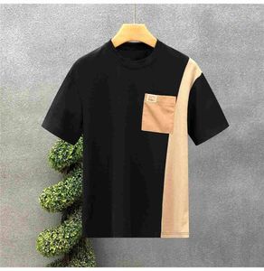 T-shirts pour hommes Vêtements Chemise d'été à manches courtes O Cou Patchwork Harajuku High Street Hip Casual Hommes surdimensionnés