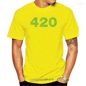 T-shirts pour hommes vêtements hauts 420 vert Cannabier Logo drôle minimaliste imprimé coton MenT-Shirtmale t-shirts