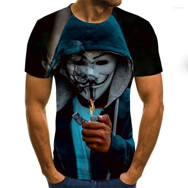 T-shirts pour hommes Clown Shirt Hommes / Femmes Imprimé 3D Terreur Manches Courtes Mode Col Rond T-shirts