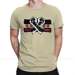 T-shirts voor heren CM Punk T-shirt CM Punk Best In The World Classic Crewneck Cotton Men Shirts Round Collar Clothing Original Shirt T240425