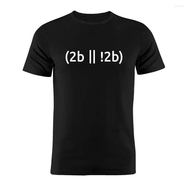T-shirts pour hommes codeur développeur programmeur blagues pour être ou pas drôle œuvre minimaliste cadeau t-shirt coton unisexe chemise
