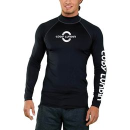 Camisetas para hombres Cody Lundin Cómoda camiseta deportiva para hombres Manga larga Deportes acuáticos Traje de baño Surf Buceo Camiseta de secado rápido Camisetas del equipo 230206