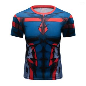 T-shirts pour hommes Cody Lundin Compression Hommes Exercice Serré 3D Imprimé À Manches Courtes Cosplay Fitness Body Building Mâle Tops Entraînement Tshirt