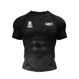 T-shirts masculins Cody Lundin Custom 3d Imprimer Shirt MMA Personal Rashguard Collons T-shirts Hommes à manches courtes Black Jersey Jiu Jitsu Accessoires