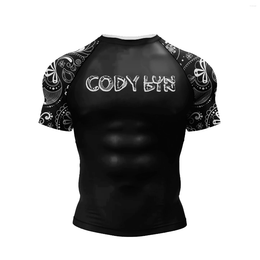 T-shirts pour hommes Cody Lundin T-shirts imprimés personnalisés Grappling Jiu Jitsu MMA Vêtements masculins serrés Surf Natation pour hommes Jersey de boxe