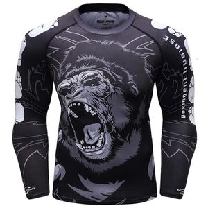 T-shirts pour hommes Cody Lundin Design Hommes Running Fitness Rash Guard Sublimation Lion Imprimé Manches Longues Chemises Décontractées MMA Rashguard Hommes 230824