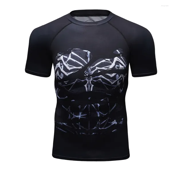 T-shirts pour hommes Cody Lundin Impression numérique Compression de protection solaire Noir T-shirts de course Logo personnalisé Manches courtes Hommes Fitness Muay Thai