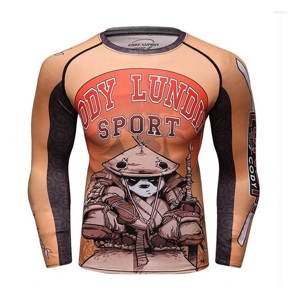 T-shirts pour hommes Cody Lundin Panda Sublimation Imprimé Hommes T-Shirt Jiu Jitsu Grappling Rashguard Gym Compression Rapidement Teinture Musculaire Vêtements