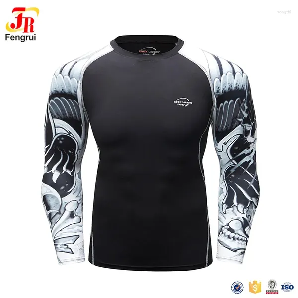 T-shirts masculins Cody Lundin Polyester et manches longues en spandex Rashguard Knited Tshirt Tshirt Camouflage Customboy Rash Guard