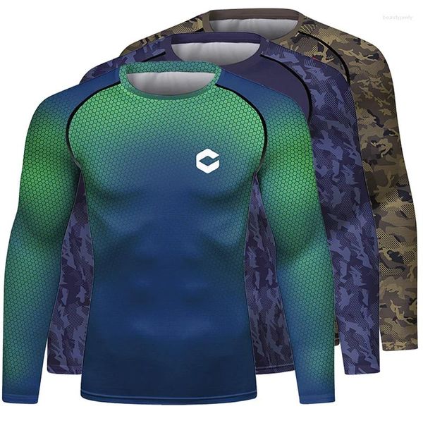 Camisetas para hombres Cody Lundin Medias de secado rápido Manga larga UV Rash Guard Beach Floatsuit Tops para hombres Compresión Surf UPF50 Natación