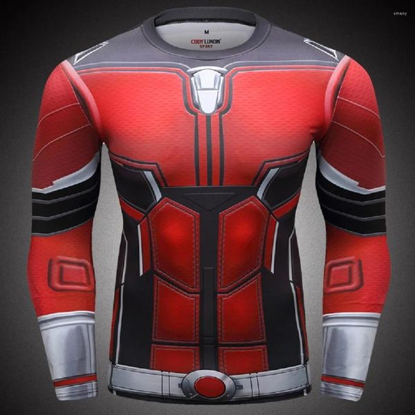 Camisetas para hombres Cody Lundin Impresión digital ajustada Jiu Jitsu BJJ Jersey Manga larga Fitness MMA Muay Thai Kickboxing Rashguard para hombre